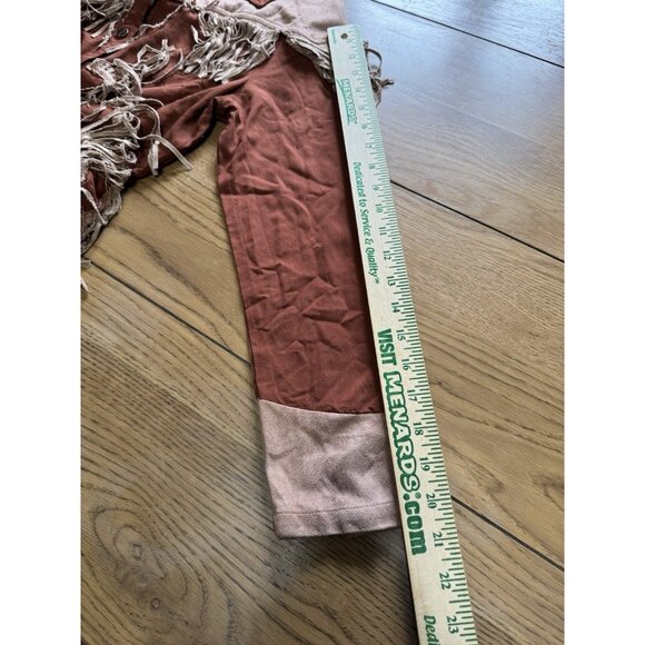 John Moon Shirt Women Medium Brown Texas‎ Western Floral Fringed Cowgirl Rodeo - Picture 9 of 11